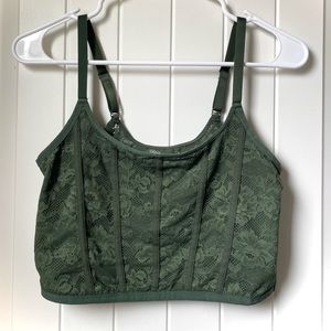 Colsie tank — sheer lace back